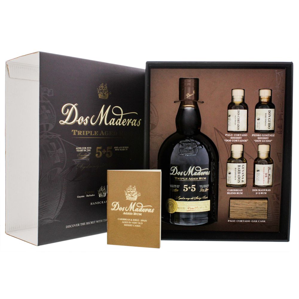 Dos Maderas Triple aged Rum 5+5 70cl + 4 miniatures