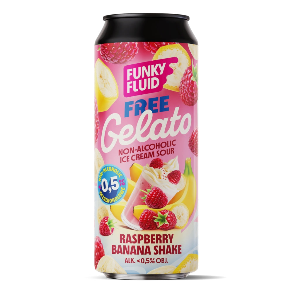 Free Gelato Raspberry/Banana Shake 500ml - Alc Free