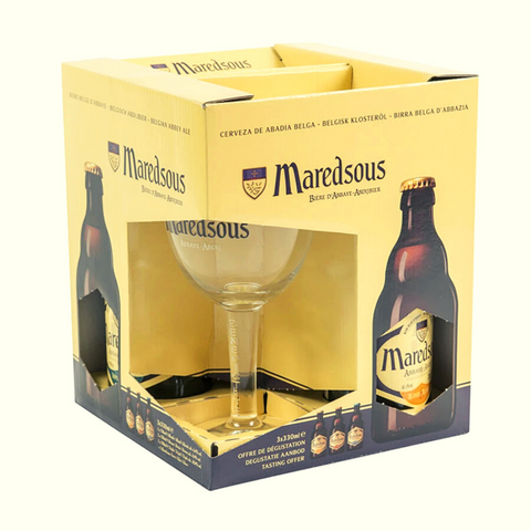 Maredsous Gift Pack (3 X 33cl + Glass)