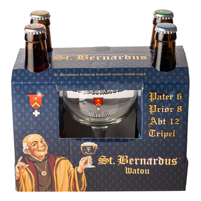 St. Bernardus Gift Pack (4 x 33cl + Glass)