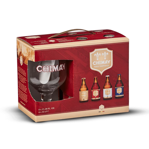 Chimay Quadrilogy Gift Pack (4 Beers + 1 Glass)