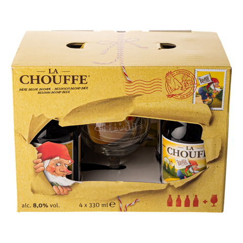 La Chouffe Gift Pack (4 X 33cl + Glass)