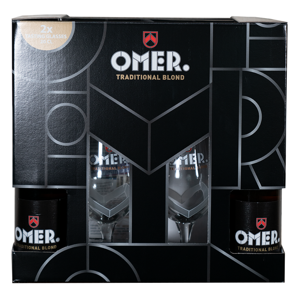 Omer Traditional Blond Gift Pack (4 X 33cl + 2 Glasses)